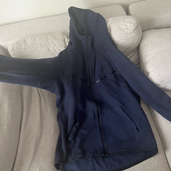 Mens Large Navy Nike Tech Sweater/Jacket - Picture 3 of 8